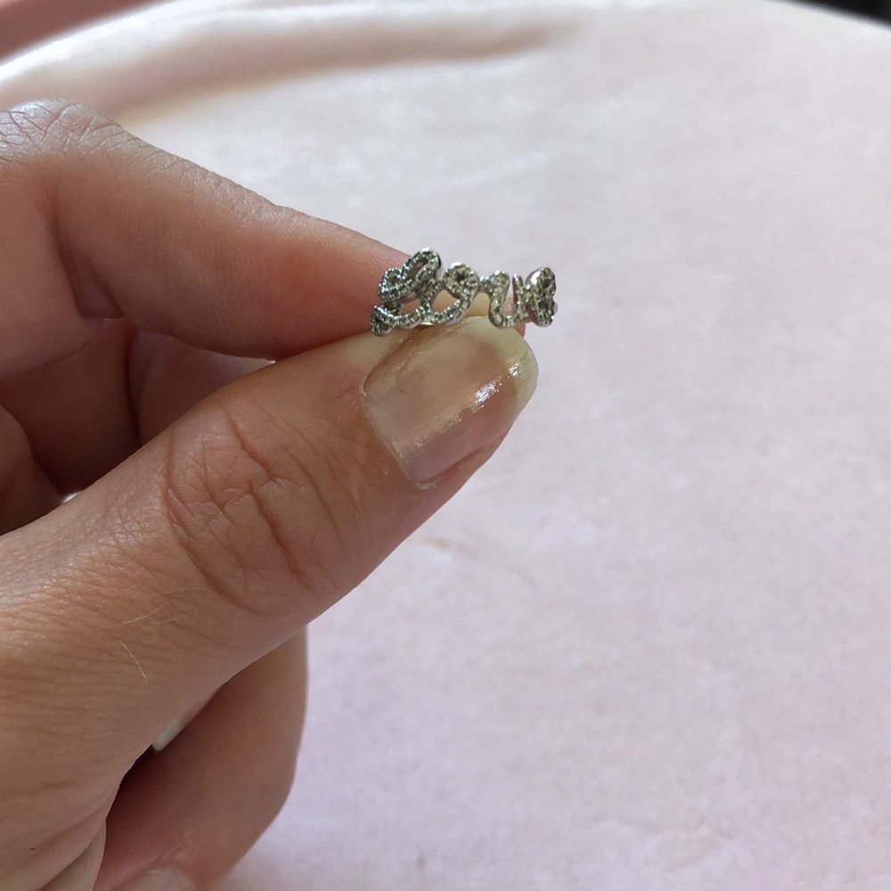 Real gold and diamond Love knuckle ring